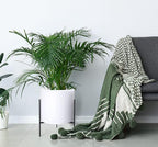 D'vine Dev Modern White Plants Pot Cylinder Planter with Heavy Duty Stand, XX-Large 16 Inch Pot, 22.8 Inch with Stand Height, 96-T-A-5
