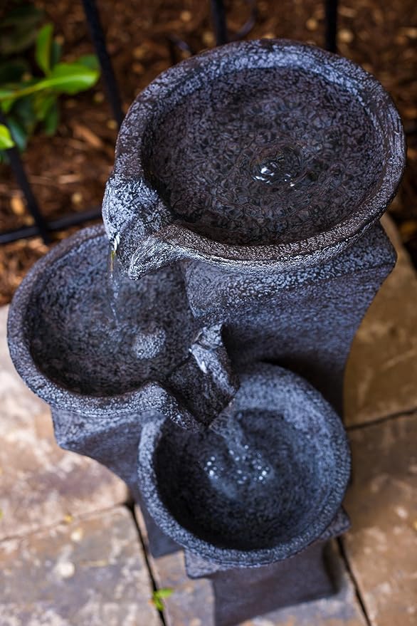 Vicenza - 18" Tri-Bowl Cascading Waterfall Fountain