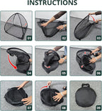 DECOHS 2 Pcs Pop-Up Mesh Plant Cover Tent, 22 x 22 x 22 Inch Garden Net Cage Guard Cover, Plant Protector Enclosure with 12 Ground Stakes for Protecting Plants Vegetable Fruit from Birds Insects