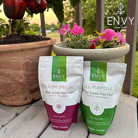 ENVY Bloom Special Plant Fertilizer for Flowering Plants, 9 Pounds - Makes 900 Gallons, for Indoor and Outdoor Plants, Pet Safe, Water Soluble, Made in USA
