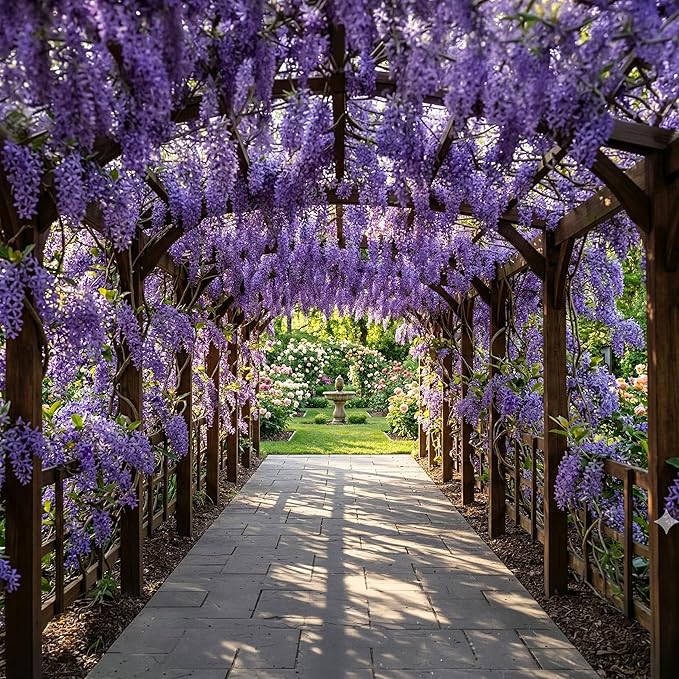 Purple Queens Wreath, Sandpaper, Bluebird Vine - Petrea volubilis - Live Plant - Lavender Flower - 8 to 12 Inches Tall - 4 Inch Pot