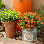 20 Bundles Artificial Fall Flowers Outdoor Fake Flowers, UV Resistant No Fade Faux Plastic Greenery Shrubs Plants for Hanging Garden Porch Window Box Outside Decoration,Home Indoor Decor Orange