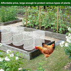 4 Pack Pop up Plant Covers Tent from Animals, 20"H X 13"D Insect Barrier Mesh Plant Guard Cover Net White Garden Plant Protectors Mini Greenhouse Plant Protection Cage with Stakes for Outdoor Plants