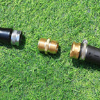 Garden Hose Fittings Connectors Adapter Solid Brass Repair double male to male faucet leader coupler dual water hose connector(3/4" GHT Double Male) (6-PCS)