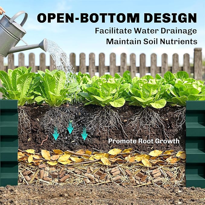 Outsunny Galvanized Raised Garden Bed, 4' x 2' x 1' Metal Planter Box, for Growing Vegetables, Flowers, Herbs, Succulents, Green