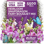 KVITER 5,500 Fairy Bouquet Mix Snapdragon Seeds for Planting (Linaria Maroccana) – Known as Toadflax, Heirloom & Organic – Flower Seeds to Plant Outside & Inside – Garden, Containers, Borders, Beds