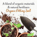 Whitney Farms Organic Potting Soil - Natural Indoor and Outdoor Container Mix, Organic Potting Soil for Vegetables, Herbs and Flowers, Feeds Plants up to 2 Months, 16 qt.