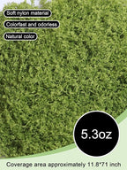 Forlaoers 5.3oz Light Green Artificial Floral Moss Fake Moss Faux Plant for DIY Crafts Fairy Garden Pot Filler Vase Greenery Decorating Project Indoor Model Making Walls Glass Decor
