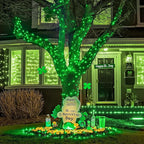 JMEXSUSS Green Christmas Lights Indoor Plug in,150 LED Connectable String Lights Outdoor, 59ft 8 Modes Green Christmas String Light for Bedroom Room Home Party Christmas Tree Decor