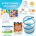 National Geographic Butterfly Growing & Bug Catcher Kit - Butterfly Habitat Kit with Voucher for 5 Caterpillars (S&H Not Included) & Bug Habitat with Magnified Viewers, Bug Catcher & More