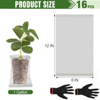 16 PCS 1 Gallon Root Guard Gopher Proof Wire Baskets, Stainless Steel Gophers Moles Voles Proof Mesh Baskets, Underground Cages for Protecting Plant Roots, Trees, Flowers, Crops, Tubers