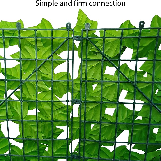 ODTORY Artificial Ivy Privacy Fence Wall Screen: 72 X144 in UV-Anti Faux Greenery Backdrop Ivy Vine Leaf Hedges Fence Panels for Patio, Balcony, Garden, Backyard Indoor Outdoor Light Green Decor