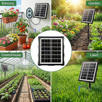 50FT Solar Automatic Drip Irrigation Kit System, Smart Self-Watering System with USB Charging for Outdoor Indoor Use, 2200mAh Automatic Watering System Supports 15 Pots for Garden, Balcony & Patio