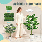 Der Rose 44" Tall Fake Monstera Tree Artificial Faux Plant for Home Living Room Porch Balcony Indoor Outdoor Decor
