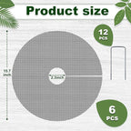 6pcs Plant Pot Grids, 16 in Thickened Plastic Plant Pot Cover Cat Digging Stopper with Stakes, Plant Protector from Cats Indoor, Potted Guard Cover Easy to Cut Anti Digging for Dogs