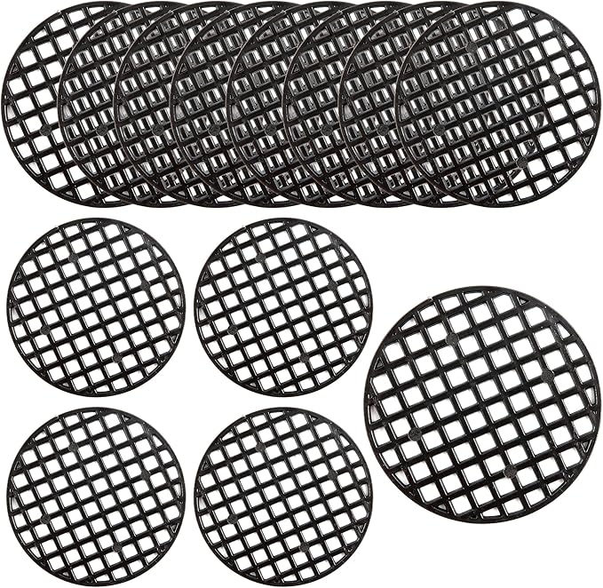 100PCS 1.8"/45mm Round Flower Pot Hole Mesh Pad, Plastic Plant Pot Mesh Hole Cover, Bonsai Bottom Grid Mat Pad for Garden Prevent Soil Loss