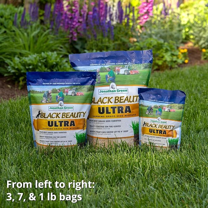 Jonathan Green (10322) Black Beauty Ultra Grass Seed - Cool Season Lawn Seed (7 lb)
