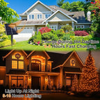 Extra-Long 144FT Solar String Lights for Outside, 2 Pack 400LED Solar Fairy Lights Outdoor Waterproof, Copper Wire with 8 Modes Solar Twinkle Lights for Tree Garden Party Xmas Wedding Decor (Orange)