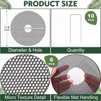 Livious 6 Pcs Plant Pot Grids Protectors from Cats,Squirrels Digging and Animals,11.8 Inch Cuttable Plant Pot Soil Covers for Outdoor Indoor,Adapts to Different Pot Sizes