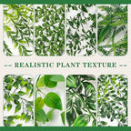 Der Rose 8Pcs Fake Plants Hanging Faux Eucalyptus Vines Artificial Hanging Plants Indoor for Room Wall Shelf Outdoor Decor
