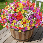 Alupssuc 24 Bundles Artificial Flowers for Outdoors Decoration, UV Resistant Silk Faux Floral Spring Fake Plastic Plants Greenery for Outside Indoor Home Porch Window Planter Decor, Mix 4 Colors