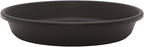 The HC Companies Flower Pot Saucers - Plastic Plant Saucer for Outdoors & Indoors - Traditional Design Plant Pot Trays for Water Drainage - Durable & Stylish Round Plant Tray (21-inch Black)