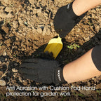 COOLJOB Thorn Proof Garden Gloves with Touchscreen Fingers for Men, Rose Pruning Work Gloves with Palm Cushion for Gardener, Farmer and Landscaper (Black 1 Pair XL)