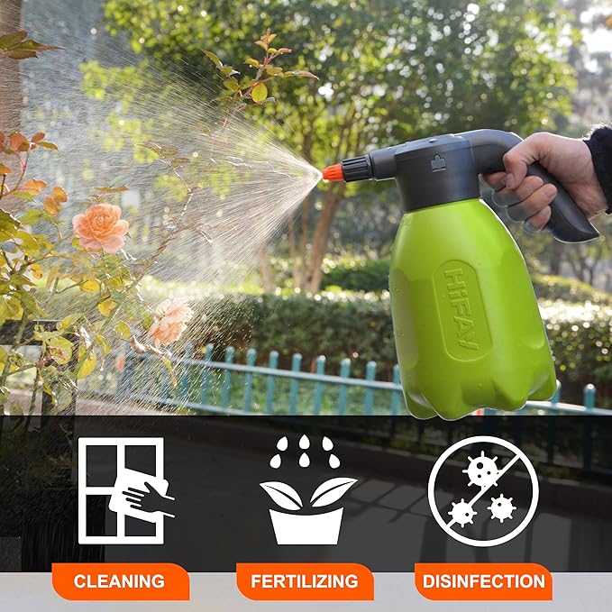 HIFAY ES2-PRO Electric Spray Bottle 2L/0.5Gallon, Rechargeable Battery Powered Sprayer Spray 60 Bottles On a Single Charge, Automatic Plant Mister，Pump Sprayer,Indoor Watering Can for Plants
