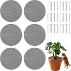 Cuttable Plant Pot Grids - 6 Pcs 11.8" No Pre-Cut Hole Soil Covers Protectors from Animals, Indoor Round Flower Planter Pots Mesh for Outdoor Garden Plants
