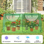 72"×36"×36" Green Houses for Outside, Portable Mini Greenhouse with Mesh Vents, Weatherproof PE Plant Shelter for Patio Gardening