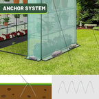 Nova Microdermabrasion Walk-in Greenhouse for Outdoors, 57 x 57 x 77 inch, Portable PE Cover Greenhouse with Anchors and Ropes Indoor Outdoor-3 Tier 8 Wired Shelves Plant Gardening Hot House