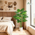 Der Rose 44" Tall Fake Monstera Tree Artificial Faux Plant for Home Living Room Porch Balcony Indoor Outdoor Decor