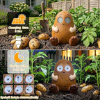 Solar Garden Statue,Cute Outdoor Statue with LED Light, Outdoor Decor for Patio,Balcony,Yard,Lawn Ornament,Birthday Gifts for Mom Grandma (Patato)