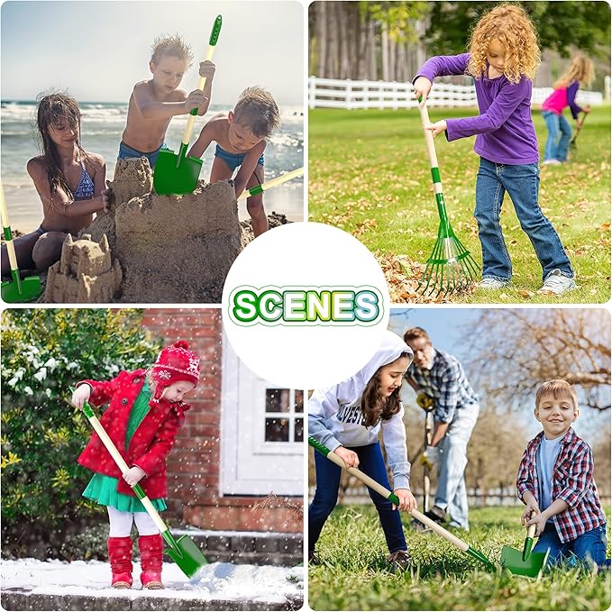 Duckura Kids Gardening Tools Bug Catcher Kit, Outdoor Toys with Wheelbarrow Set and Shovel, Rake, Bug Catcher Kit, Summer Yard Digging Weed Birthday Gifts Toys, Easter for Boys Girls Age 2 3+