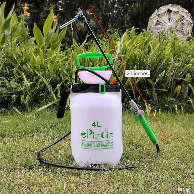 Watering Can Device for Watering Hanging Plant Basket Hard to Reach High Plant Waterer Sprayer 1 Gallon (Green 4L)