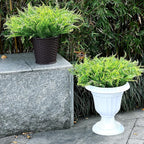 Set of 2 Large Potted Plants Artificial Ferns for Outdoor - Already Assembly Faux Ferns in Pots UV Resistant Realistic Fake Greenery Potted for Outdoor Home Office Patios Porches Yards Decor
