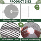 Livious 6 Pcs Plant Pot Grids Protectors from Cats,Squirrels Digging and Animals,15.7 Inch Cuttable Plant Pot Soil Covers for Outdoor Indoor,Adapts to Different Pot Sizes