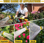 Bokon 2 Pack Garden Hose Watering Wand 18.5'' with 180° Rotating Head, 8 Adjustable Spray Patterns, Ergonomic Non-Slip Handle & Quick Connect - Watering Hanging Plants, Lawn, Garden & Car Washing