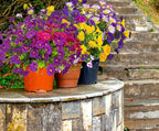 Artificial Faux Flowers for Outdoors, 12 Bundles Artificial Plants Outdoor UV Resistant, Fake Morning Glory Silk Flowers for Outside Planter Porch Patio Yard