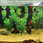 LIYAOLI Aquarium Artificial Plants 12 Inch 3Pack - Tall Realistic Fish Tank Plants Decor with Stable Base, Soft Leaves for Betta, Guppy, Shrimp & Tropical Fish, Aquascape Decoration for Silk Aquarium