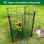 8 Pack Plant Protectors from Animals, 32Pcs DIY Plant Cages 12.6"x12.6"x16", Chicken Wire Garden Animal Barrier, Keep Rabbits & Chipmunks Out for Vegetables, Shrubs & New Plants