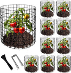 Adnee 10 Packs Wire Plant Protector from Animals - 12" H X 12" D Metal Mesh Plant Cage Covers - Sturdy Garden Bunny Barricades Chicken Wire Cloche for Plants Shrubs Vegetables Flowers
