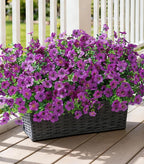 Ivydale Artificial Flowers for Outdoor 24 Bundles Fake Mums with Eucalyptus Leaves UV Resistant Silk Faux Daisy Flower Plant for Outside Home Porch Patio Window Box, Purple