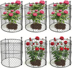 6 Pack Heavy-Duty Chicken Wire Plant Cloches, 14"x16" Rustproof Chicken Wire Cages for Flowers, Seedlings & Vegetables, Combine to Large Fences for Raised Beds & Patios, Keep Rabbits, Squirrels Out