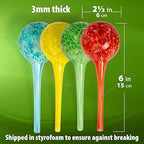 Besti Large Self Watering Globes for Plants Waters Greenery Up to 2 Weeks Hands Free | Durable, Multicolored Glass Craftsmanship | Indoor and Outdoor Use