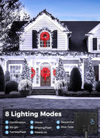 Solar String Lights Outdoor, 2 Pack Total 80 FT 200 LED Solar Powered String Lights with 8 Lighting Modes, Waterproof Patio Lights, Outdoor Solar Lights for Outside Tree Balcony Gazebo, Pure White