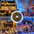 JMEXSUSS Color Changing Christmas Lights, 66ft 200 LED Warm White & Multicolor String Lights Outdoor Waterproof with Remote, Connectable Christmas Tree Lights Plug in for Indoor Xmas Decor