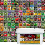 Survival Farmer Seed Vault – 100 Pack of Heirloom Vegetable Seeds for Planting – Non-GMO Vegetables, Fruits, Herbs – Sealed Kit for Long-Term Emergency Storage – Survival Garden Seeds