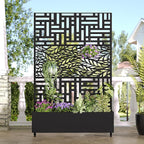 Casaphoria Metal Raised Garden Bed with Trellis and Wheels, 72"x47" Planter Box for Climbing Plants, Vines & Vegetables, Features Drainage Holes, Helen &Spring