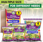 DUSPRO Succulents Soil Potting Mix – 7 in 1 Ingredients Well-Draining, Nutrient-Rich Cactus Potting Soil for Succulents and Cacti, Indoor & Outdoor Use, Ready to Use, Supports Healthy Root Growth, 2QT